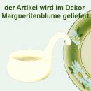 Teelicht mit Henkel Dekor Margueritenblume