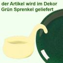 Teelicht mit Henkel grün Sprenkel