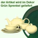 Teeservice 15-teilig grün Sprenkel