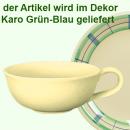 Teetasse Roxi groß karo grün-blau