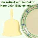 Tischglocke groß karo grün-blau