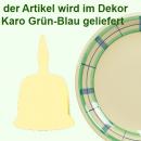 Tischglocke klein karo grün-blau