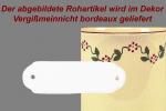 Türschild mit Schrift (1 Zeile) Vergissmein-nicht bordeaux